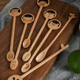 thumbnail image 5 of ABCISI Wooden Tea Spoons Coffee Spoon, Wooden Animal and Plant Shaped, 6 Pack Long Handle Coffee Mixing Honey Spoons for Kitchen Stirring Coffee Beverages Dessert (Tiger Design), 5 of 13