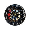 thumbnail image 4 of lingqin 2D Car Wheel Hub Wall Clock Hanging Clock Quiet Large Arabic Numerals Decorative 30cm, 4 of 9