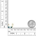 thumbnail image 7 of Gem Stone King 14K Yellow Gold London Blue Topaz Dangle Earrings for Women | 0.66 Cttw | Gemstone November Birthstone | Round 4MM, 7 of 7