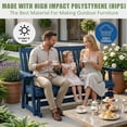 thumbnail image 6 of Mosbrisa HIPS Patio Glider 3 Seat with Cup Holders, Heavy Duty 900 lbs for Outdoor, Navy Blue, 6 of 6