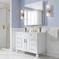 thumbnail image 4 of ANGELES HOME 40"x36" Bathroom Medicine Cabinet with Mirror – Wall Mounted, Chrome Aluminum Frame, Adjustable Shelves for Storage, 4 of 13