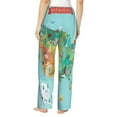 thumbnail image 3 of Goofa USA Tourist Map Printed Soft Pajama Pants for Women, Wide Leg Comfy Casual Lounge Yoga Pants-X-Large, 3 of 9