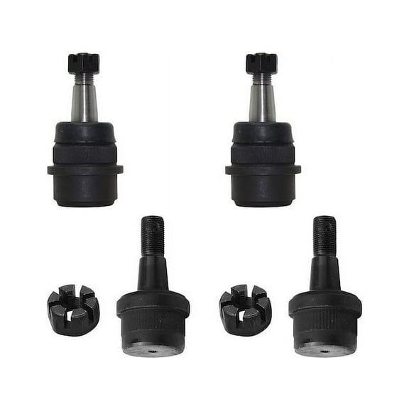 Front Upper and Lower Ball Joint Set - 4 Piece - Compatible with 2007 - 2017 Jeep Wrangler 2008 2009 2010 2011 2012 2013 2014 2015 2016