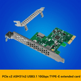 thumbnail image 1 of Carte d'Extension PCI Express X2 Port Unique TYPE-E USB3.1 10Gbps Puce ASM3142 pour Bureau Ordinateur Portable, 1 of 5