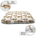 thumbnail image 3 of Ocean Pet Bed, Seahorses Pattern in Watercolor Style Like Aquarium Marine Lifestyle, Resistant Pad for Dogs and Cats Cushion with Removable Cover, 24" x 39", Redwood Peach and White, by Ambesonne, 3 of 4