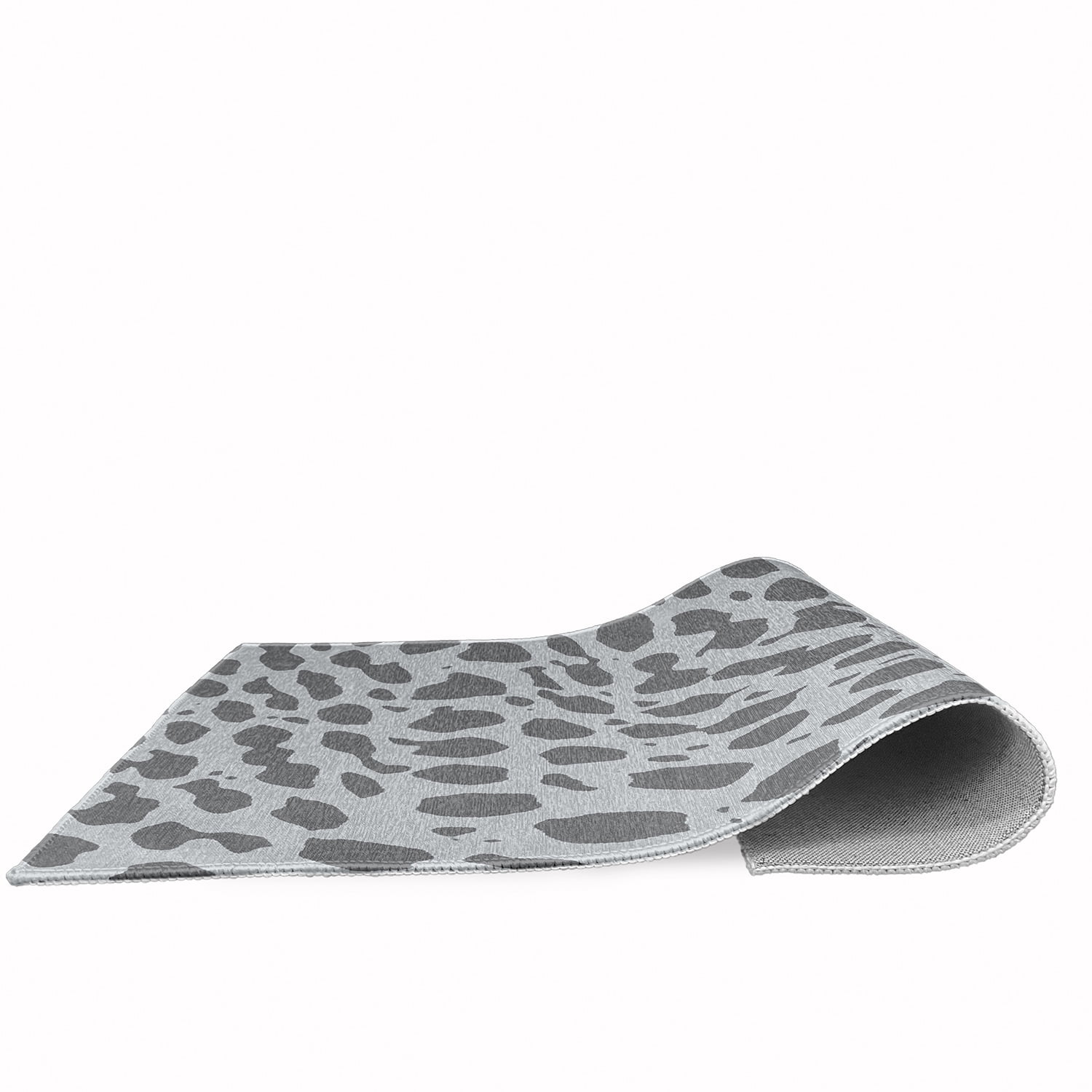 24" 36" Simply Daisy Leopard Pattern Modern & Contemporary Chenille Area Rug, Dark Grey