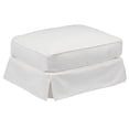thumbnail image 5 of Sunset Trading Horizon Fabric Slipcover Swivel Rocking Chair & Ottoman in White, 5 of 8