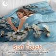 thumbnail image 3 of Home Sweet Home Twin Size Comforter Set, Spring White Floral Blue Wood Grain Bedding for All Seasons, 4 Pcs Bed Set, 1 Quiltcover (68"x86") ,1Sheet(67"x116"), 2Pillowcases (30"x20"), 3 of 12