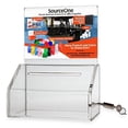 thumbnail image 1 of SOURCEONE.ORG Acrylic Heavy Duty Donation/Ballot Box with Lock and Sign Holder, 1 of 10