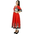 thumbnail image 3 of Bimba Women Long Flaired Kurti India Clothing Designer Kurta Boho Chic Dress, 3 of 7