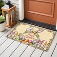 thumbnail image 4 of 2x3 Ft Entryway Area Rug, Happy Eatser Kitchen Rug Runner Washable Floor Mat, Colorful Bunny Eggs Spring Flowers Plants Yellow Non Slip Indoor Door Mat Throw Carpet for Bathroom Living Room Bedroom, 4 of 8