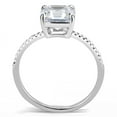 thumbnail image 3 of Stainless Steel Women's Engagement Ring with Square Cubic Zirconia - Size 8, 3 of 4