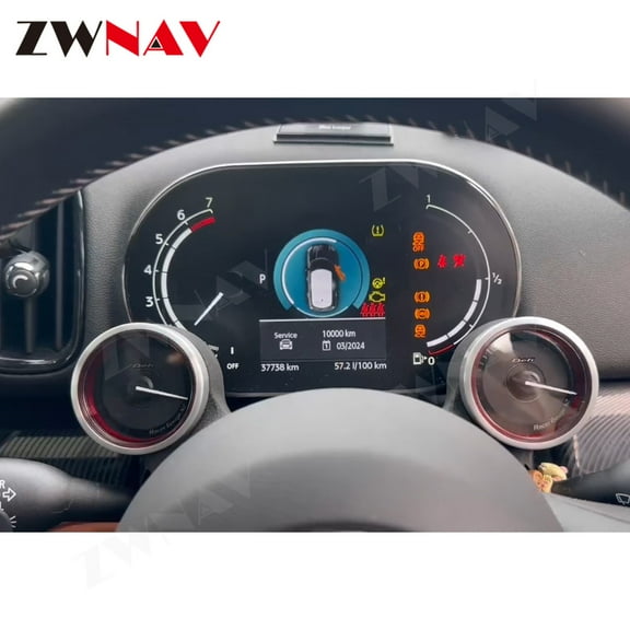 ZWNAV Car LCD Digital Dashboard Panel Instrument Cluster Speedmeter for BMW Mini Cooper 2015-2021 Head Unit