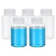 thumbnail image 1 of Botellas de reactivo Uxcell de 5 piezas de 150 ml, botellas redondas de boca ancha de PET con tapa de rosca para laboratorio, 1 of 6
