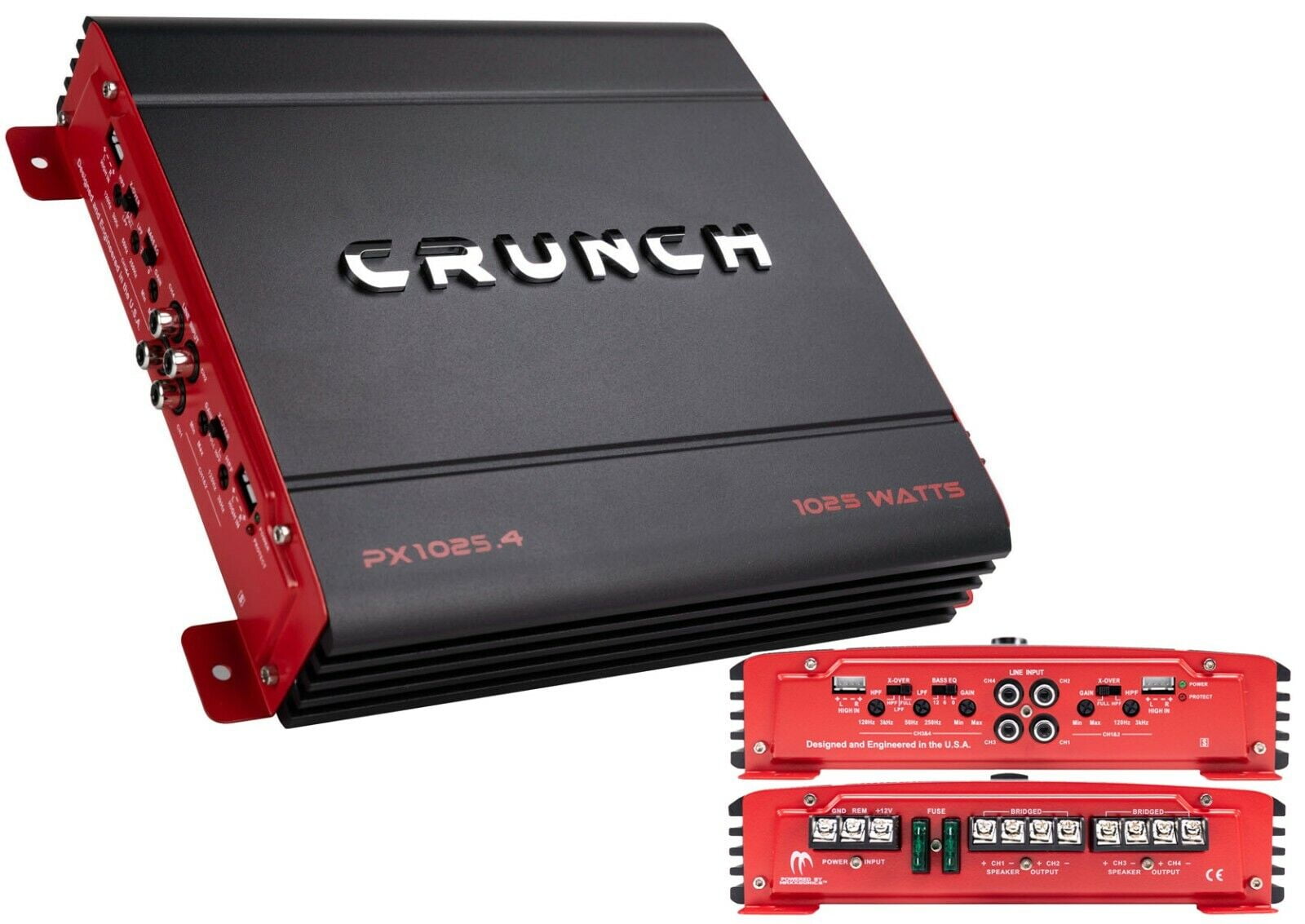 Crunch PX1025.4 1000 Watts 4 Channel Class AB Car Audio Amplifier PX
