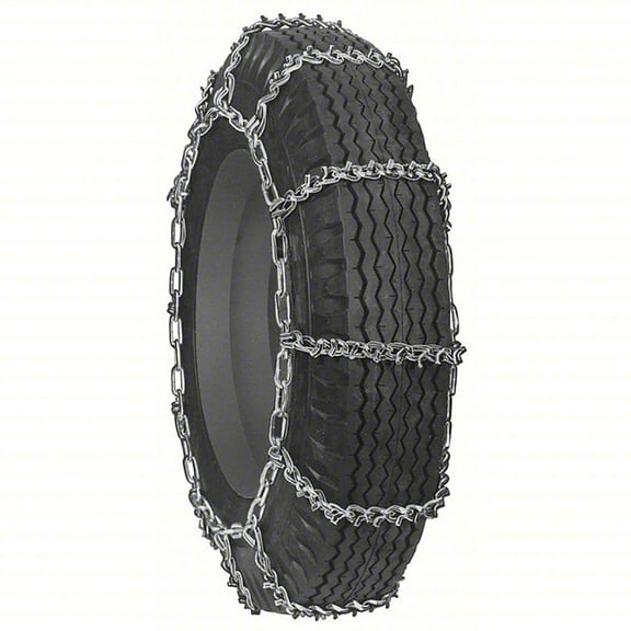 ATV V-Bar Tire Chains, 4 Link Spacing, Steel, Pair