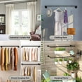 thumbnail image 5 of Industrial Rustic Pipe Black Adjustable Wrap Around Curtain Rods for window, 34"-58", 5 of 8