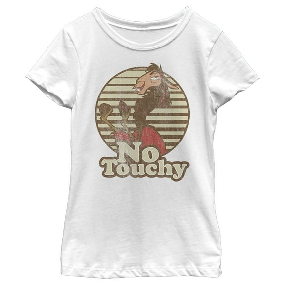 Girl's The Emperor's New Groove Kuzco No Touchy Graphic Tee White Small