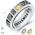 thumbnail image 2 of Custom Class Rings Fully Personalized Class Rings for Men Birthstone Rings 925 Sterling Silver Rings Gold Plated Class Rings Class Rings for Men High School Size 5-15 Graduation Rings for Men, 2 of 6