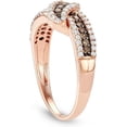 thumbnail image 2 of Divine Creation 14K Rose Gold Plated 1.55 Ct Round Cut Brown Diamond Engagement Wedding Band Ring 925 Sterling Silver For Women's -4, 2 of 3