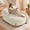 Cream, variant on ReNest 49.6" W Oversized Chaise Lounge, Extra Large Upholstered Chaise Lounge for Living Room, Soft Polyester Fabric with Solid Wood Legs, Taupe