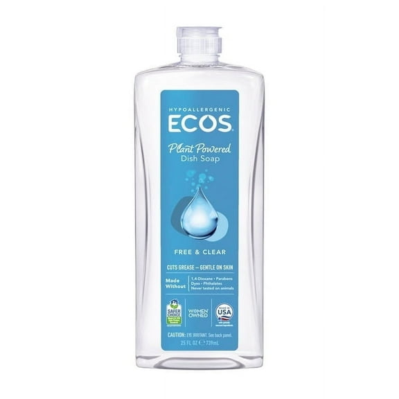 Earth Friendly Ecos Dishmate Free & Clear 25 fl oz Pack of 3