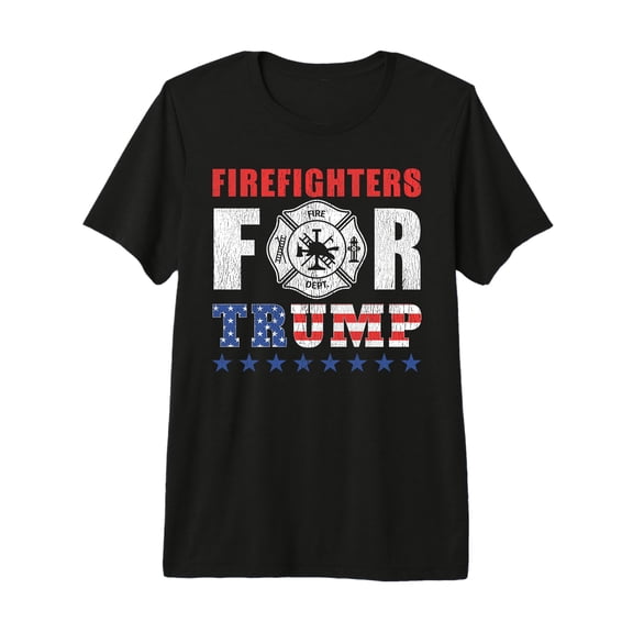 Funny Firefighter Premium Tri-Blend T-Shirt for Supporters of Trump