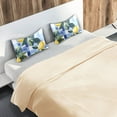 thumbnail image 5 of Yayeee Pillowcase Queen Size Set of 2 Satin Wrinkle Resistant Pillow Case, Cartoon Lemon Leaves, 5 of 7
