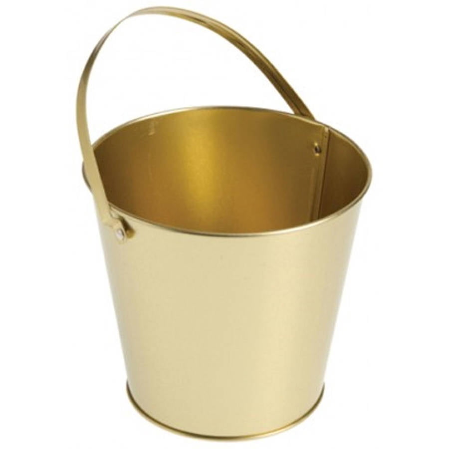 Metal Bucket, Gold