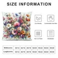 thumbnail image 5 of Creowell Spring Floral Pillow Cover 18x18 , Watercolor Multi-Colored-Flowers Throw Pillow Covers Summer Farmhouse Decorative Cushion Cases for Home Sofa Outdoor Decor, 5 of 5