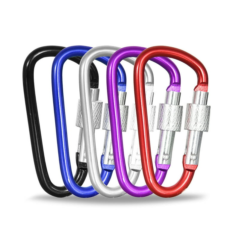 Cheers.US 5 Pcs Five-pointed Star Carabiner Multifunctional Safety Buckle  Star Clasp Aluminum Alloy Clasp for Clasp Craft Making DIY Key Rings 