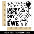 thumbnail image 2 of Happy Birthday to Ewe You Lamb Square Rubber Stamp Stamping Scrapbooking Crafting - Small 1.25in, 2 of 7