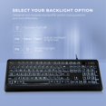 thumbnail image 4 of Teclado retroiluminado KOPJIPPOM Large Print USB con cable negro, 4 of 7