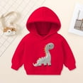 thumbnail image 2 of Ccpelsie Sweatshirt Fleece Hooded Pullover for Little/Big Girls Long Sleeve Tops Fall Winter Clothes for Toddler Kids(Red,18-24 Months), 2 of 7