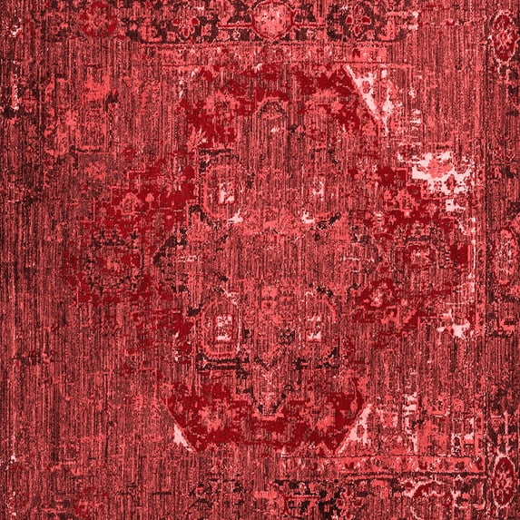 Ahgly Company Indoor Square Persian Red Traditional Area Rugs, 6' Square