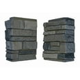 thumbnail image 3 of 4-Pack Faux Ledge Stone 90 Degree Outside Corner Pieces for Stacked Wall Panels, 13H x 10W x 4D inches, Volcano Ash (Dark Gray), 3 of 4