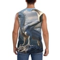 thumbnail image 4 of Fotbe Mountain White Dragon Men's Camiseta sin Mangas Estampada para Hombres, Playera Casual para Gimnasio, Entrenamiento, Playa-Large, 4 of 7