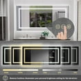 thumbnail image 5 of Large Bathroom Mirror Extra Large Illuminated LED Bathroom Mirror Touch Sensor Anti Fog 48" x 24", 5 of 5