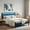 Black, variant on Zimtown Full Platform Bed Frame with 12-Inch Under-Bed Storage, LED Lighted Headboard & Footboard, Modern Apartment Bedroom,Rustic Red Brown