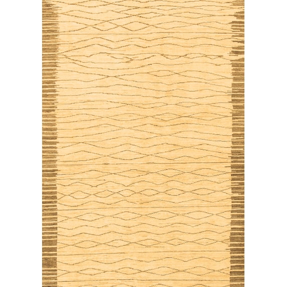 Ahgly Company Indoor Rectangle Solid Brown Modern Area Rugs, 6' x 9'
