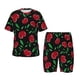thumbnail image 1 of Fotbe Cherry Pijama Estampada de 2 Piezas para Niños – Ropa de Dormir de Manga Corta Cómoda para Niños y Niñas, Camiseta y Shorts de Algodón-X-Large, 1 of 6