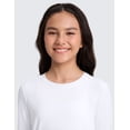thumbnail image 5 of CRZ YOGA Girls Cloudweight Long Sleeve Athletic Shirts Active Sports Casual Tees Crew Neck Side Slit Winter Kids Teen, 5 of 6