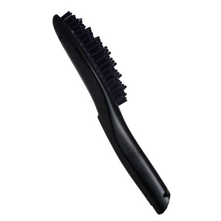HerStyler Hair Straightening Brush Pro, Black (Best Straightening Brush For Natural Black Hair)