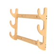 thumbnail image 2 of Wall Mounted Display Rack Bow Holder Wooden Space Saving Design for Home Office Retail Store Use, 2 of 8