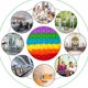 thumbnail image 2 of Fidget Toy Bubble Sensory, Colorido Silicona Compresión Squeeze Toy Tmvgtek juguetes de los niños, 2 of 9