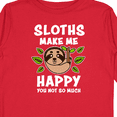 thumbnail image 4 of Inktastic Sloths Make Me Happy You Not So Much Boys or Girls Long Sleeve Toddler T-Shirt, 4 of 5