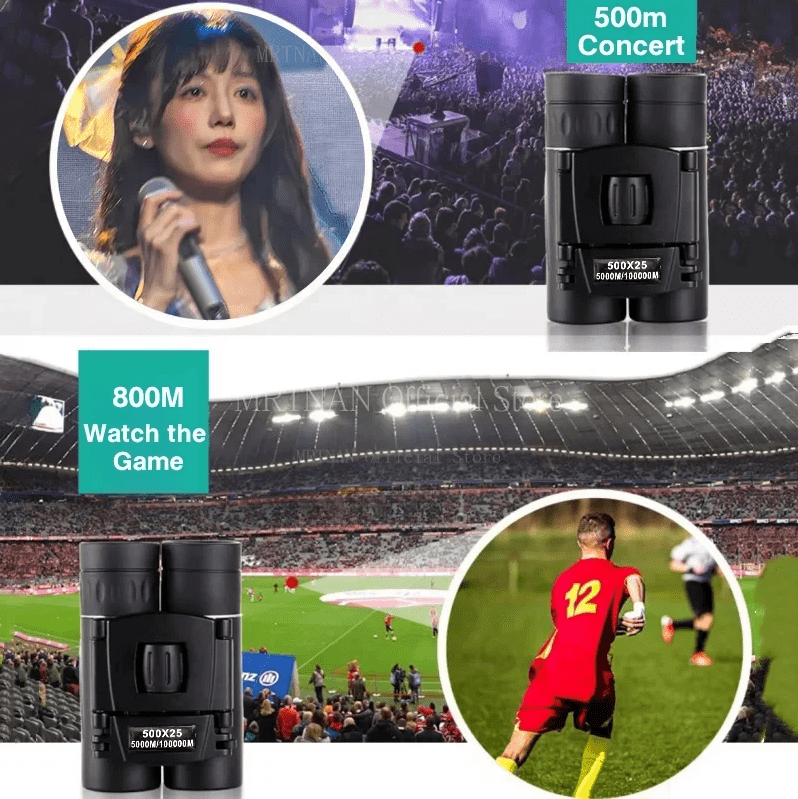 500x25 Zoom HD Telescope Professional BAK4 Powerful Binoculars Long Range Portable Monocular or Camping Tourism Outdoor