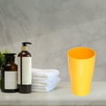 thumbnail image 6 of Unique Bargains 2pcs Bathroom Toothbrush Tumblers PP Cup for Bathroom Kitchen Color Yellow 4.92''x3.03'', 6 of 7