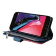 thumbnail image 5 of Multifunctional Case for iPhone 7, iPhone 8, iPhone SE 2020 & SE 2022,[RFID Blocking] 9 Credit Cards Holder with Wrist Strap, Premium PU Leather Zipper Wallet Purse Magnetic Flip Phone Cover, Blue, 5 of 12