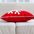 thumbnail image 6 of SPRING PARK Christmas Pillow Covers, Square Christmas Throw Pillows Outdoor, Snowflakes Merry Christmas Pillow Cases for Winter Holiday Home Sofa Bed Decor, 6 of 8